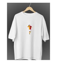 Mauro Sarı-Kırmızı Konsept Beyaz Oversize T-shirt