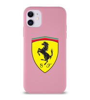 Apple iPhone 11 Uyumlu Lansman Kılıf Ferrari Tasarımlı Altı Kapalı İçi Kadife Kaplı  Kapak (Şeffaf)