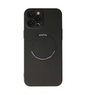 Apple iPhone 12 Pro Kılıf Jack Magneticsafe Lens Silikon - Siyah