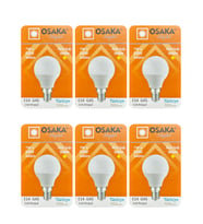 (6 Adet) Osaka 7W (50W) Sarı Işık E14 Duylu (İnce Duy) Led Mini Ampul