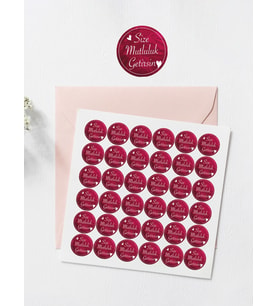 Desenli Thank You Teşekkür Stickers Paketleme Kargo Çıkartma PYTKSTK113