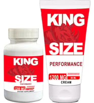 King Size Erkeklere Özel *King Kong Hissi* 1200Mg 30 Lu Kaps + 1200Mg 50 Ml