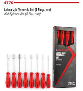 İzeltaş 4770008108 Lokma Uçlu Tornavida Takımı 8 Parça