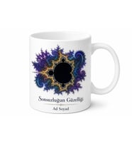 Fraktal Desenli Baskılı Kupa Bardak Hediye Özel Tasarım Porselen Mug