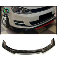Vw Golf 7 - 7 FL Gri Renkli Şeritli Dilli Ön Lip 4 Prç Parlak Siyah ABS 2012 - 2019