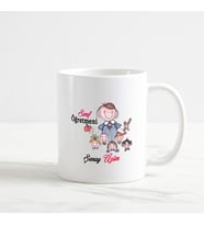 Sınıf Öğretmeni Kupa Bardak (5. Tasarım) (Beyaz)