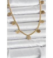 316L Çelik Gold Renk Yaşam Ağacı Model Kadın Kolye 5886 - GLST8684-9447