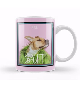 NICE BUT DOG Lover Gift Kupa Bardak Porselen
