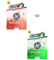 Nitelik 8. Sınıf 2027 LGS Görev Matematik ve Fen Bilimleri Haftalık Föyler + Telefon Standı