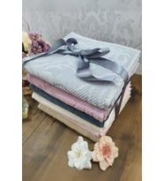 6 Adet Kadife Havlu Seti Çeyizlik El-yüz Havlusu Çeyiz Seti 50x90 Cm Renkli