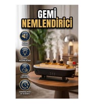 Titanik Gemi Aroma Difüzörü – 7 Renk LED Işıklı Ultra Sessiz Oda Nemlendirici