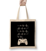 Gamer Heartbeat Video Game Lover 01 Bez Çanta Uzun Saplı