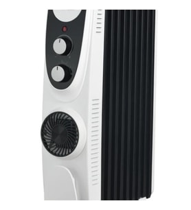 Luxell LUX09-FP-BW 9 Dilim 2400 Watt Turbo Fanlı Yağlı Radyatör (Siyah Beyaz)