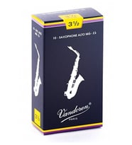 Vandoren SR2135 Traditional Mavi Kutu Alto Saksafon Kamışı No: 3.5 (Profesyonel) - 10'lu Paket  Kararlı Ton Yapısı ve Zengin Harmonik İçerik
