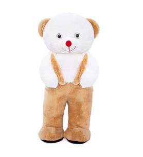 Mavimsi Sevimli Tulumlu Panda Peluş – 80 cm Dolgulu Sarılmalık (Kahverengi)