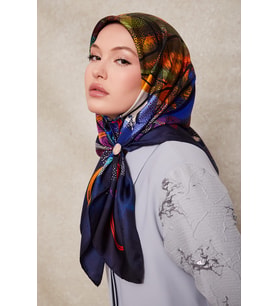 LACİVERT Levidor Twill İpek Eşarp 40