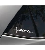 Logan Yan Cam Sticker Oto Kapı Çıkartma Tuning oto 20 cm x 7 cm yazı 92