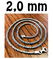 Gümüş Erkek Zincir, Yuvarlak Model, 2 mm, Şık ve Dayanıklı Tasarım