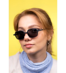 Mat Siyah Unisex Güneş Gözlüğü