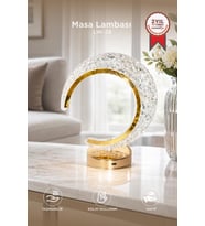 Torima Ay Kristal Elmas Masa Lambası Led Işıklı Şarjlı Dokunmatik Akrilik Gece Lambası LW29