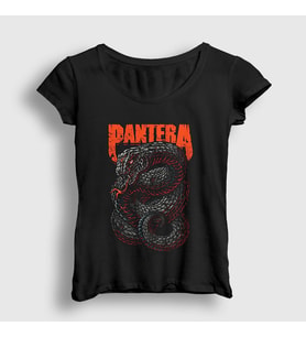 Presmono Kadın Siyah Snake Pantera T-Shirt 169099tt