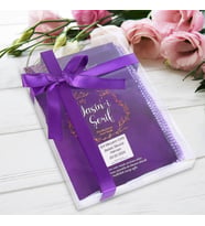 10 adet Ekonomik Yasin Kitabı ( Orta Boy ), Tesbih, Süslemeli Asetat Kutulu ( 25x18 ) cm 150 gr Mor