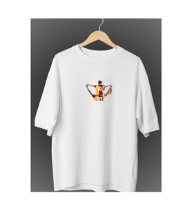 Babadan Miras Özel Konsept Beyaz Unisex Oversize T-shirt