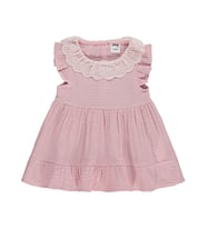 Civil Baby Yaka Dantelli 6-18 Ay Elbise - Pudra