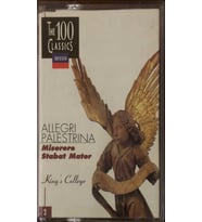 (Plak Değildir KASET tir) Allegri Palestrina Miserere Stabat Mater King S College 2 Kaset