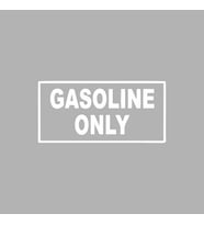 Gasoline Only Araba Sticker siyah 16x8 CM (Beyaz)