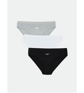LCW Young Siyah Baskılı Bikini Külot 3'lü