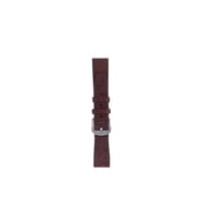 Fro LW38-43 20 mm Hakiki Deri Kroko Kahve Kordon Silver Toka