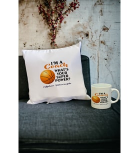 Coach Kupa Bardak ve Yastık Set (Beyaz)