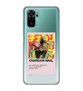 Redmi Note 10/Note 10S Uyumlu Chainsaw Man Anime Desenli Şeffaf Telefon Kılıfı