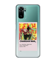 Redmi Note 10/Note 10S Uyumlu Chainsaw Man Anime Desenli Şeffaf Telefon Kılıfı