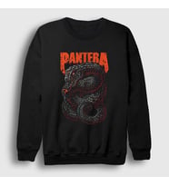 Presmono Unisex Siyah Snake Pantera Sweatshirt 169108tt