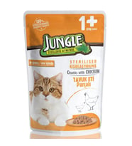 Jungle Pouch Tavuklu Kısır Kedi Konserve 100 gr