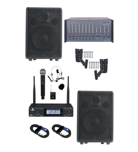Lastvoice Elit Plus Paket-2 Profesyonel Ses Sistemi Mikser Amfi Hoparlör Mikrofon
