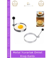 #OmletKalıbı Metal Yanmaz Yapışmaz Paslanmaz Çelik Profesyonel Kahvaltı Sunum Yuvarlak Omlet Krep Ka