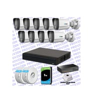 Provzen TTec Hikvision 9 Kameralı IP Full HD Mikrofonlu Güvenlik Kamerası