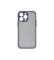 Coverzone iPhone 14 Pro ?le Uyumlu K?l?f Lastik Desen Kenar Kamera Korumal? Parmak izi yapmayan tozdan ve kirden koruyan iPhone 14 Pro ?le Uyumlu K?l?f Arkas? ?effaf Halx Lacivert