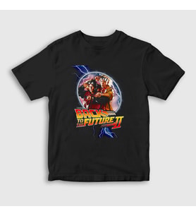 Presmono Unisex Çocuk Siyah Clock Film Geleceğe Dönüş Back To The Future T-Shirt 242948tt