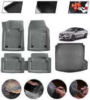 Renault Megane 4  Sedan Sol Cepli 2016-2025 Uyumlu Paspas Araca Özel Bagaj Havuzu MBS Gri