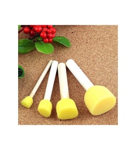Sünger Ponpon Tampon 4’lü Set, Mandalart Fabric (Ahşap)