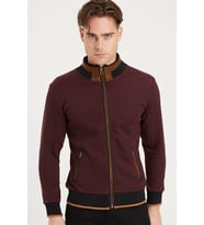 1021 DEWBERRY ERKEK SWEATSHIRT-NOKTALI BORDO