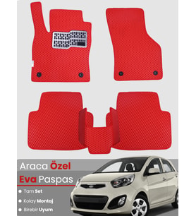 KİA PİCANTO (2004-2011) Uyumlu EVA Paspas Tam Set–Araca Özel,Kolay Montaj,Su Geçirmez