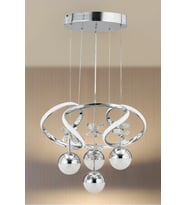Lumo Sarkıt Led Avize - Oturma Odası, Salon, Mutfak Uyumlu Şık Avize (Krom)