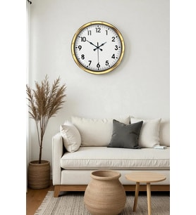 40 cm Metal Gold Standart Duvar Saati – Modern ve Dekoratif Tasarım