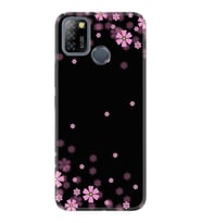 INFINIX Smart 4 5 6 Zero 8 S5 Pro Kılıf Desemli Silikon Black flowers 1391