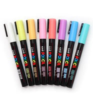 Uni Posca Su Bazlı Marker Seti PC-3M 0.9-1,3mm 8li Soft Color